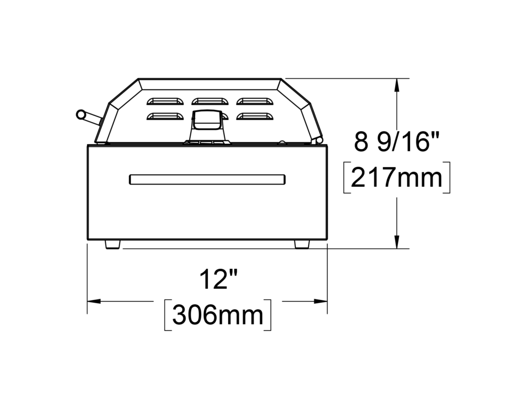 Kenyon Argentina parrillas eléctricas City Grill Medidas Lateral