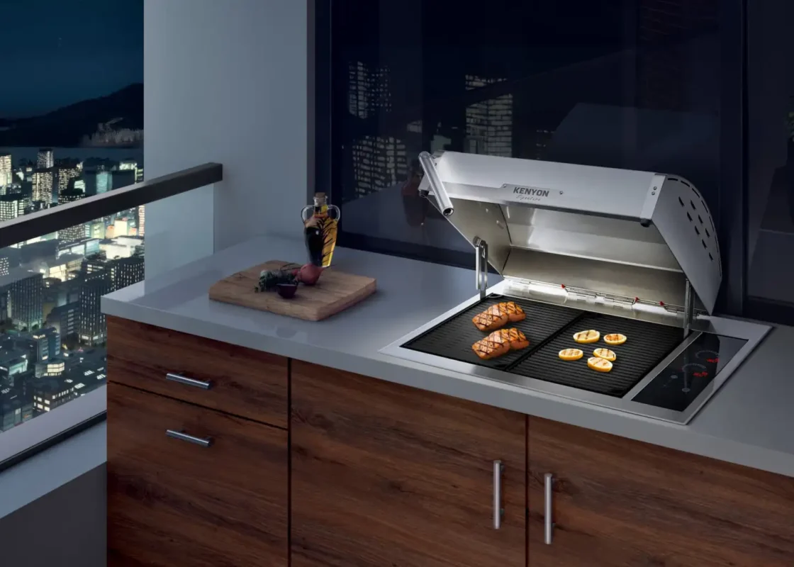 Kenyon Argentina Parrillas Eléctricas - Parrilla empotrada en cocina nocturna