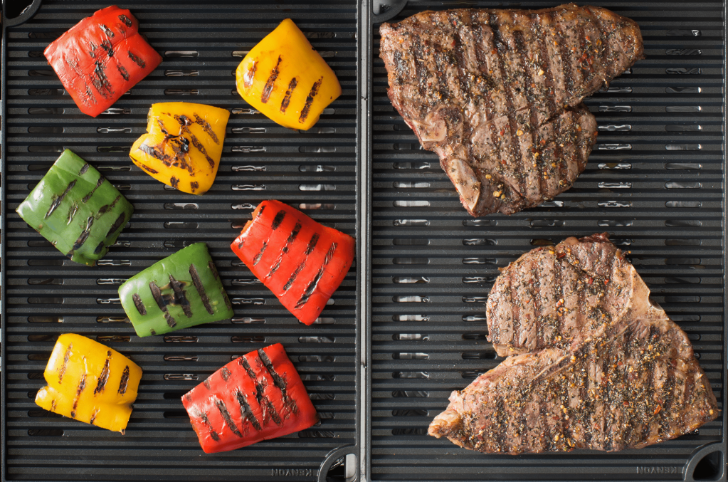 Kenyon Argentina Parrillas Eléctricas - Carne y vegetales grillados