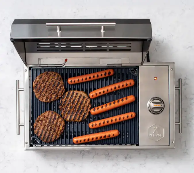 Kenyon Argentina Parrillas Eléctricas - Hamburguesas y salchichas grilladas