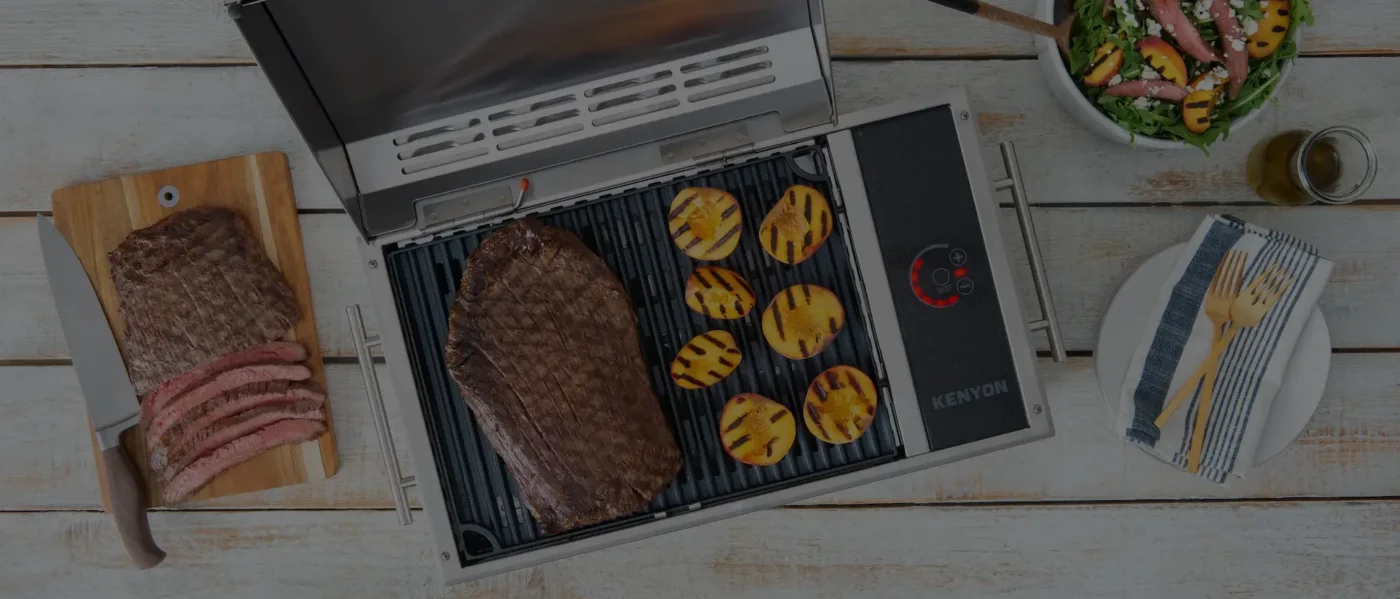 Kenyon Argentina Parrillas Eléctricas - Carne y Duraznos Grillados