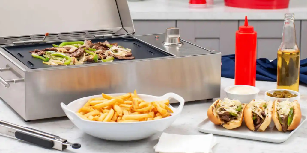 Kenyon Argentina Parrillas Eléctricas - Papas fritas y carnes a la parrilla