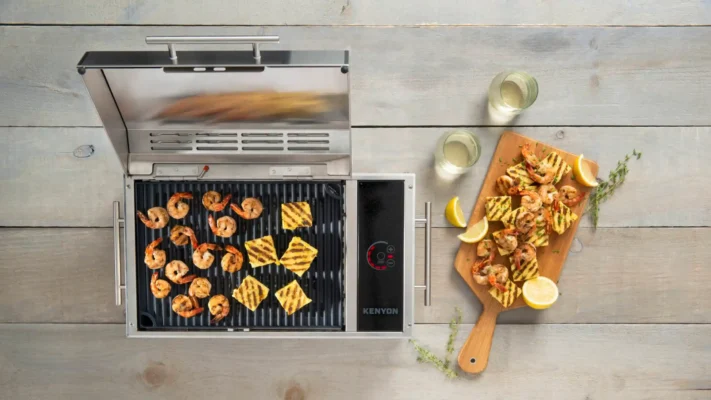 Kenyon Argentina parrillas electricas portables Grilled-Polenta-Squares-w-Shrimp
