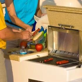 Kenyon Argentina parrillas eléctricas empotrables - Preparación de vegetales frescos