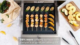 Kenyon Argentina parrillas eléctricas portátiles - Brochetas y vegetales grillados