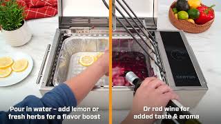 Kenyon Argentina parrillas eléctricas - Limpieza sencilla con bandeja recolectora